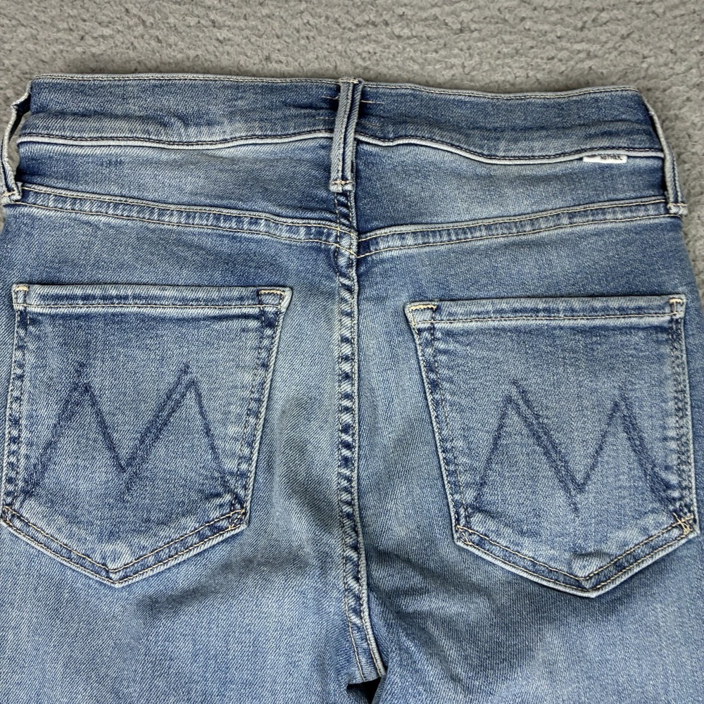 MOTHER The Mid Rise Dazzler Ankle Fray Jeans Women's 26 Riding The Cliffside - Picture 8 of 15